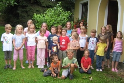 TeinehmerInnen des Ferienspiels in Oberolberndorf
